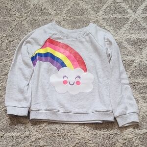 10 for $25 - The Children's Place Girls 4T Gray Sweatshirt with Rainbow & Cloud